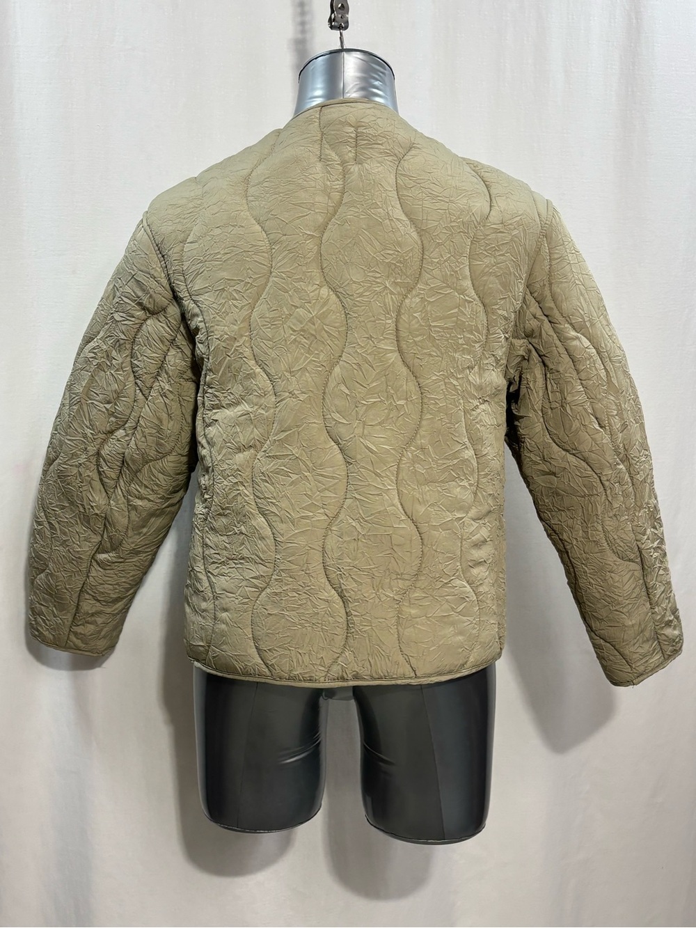 H&M Women’s Lightweight Quilted Liner Puffer Jacket in Beige Tan XS - 542 - Picture 3 of 7